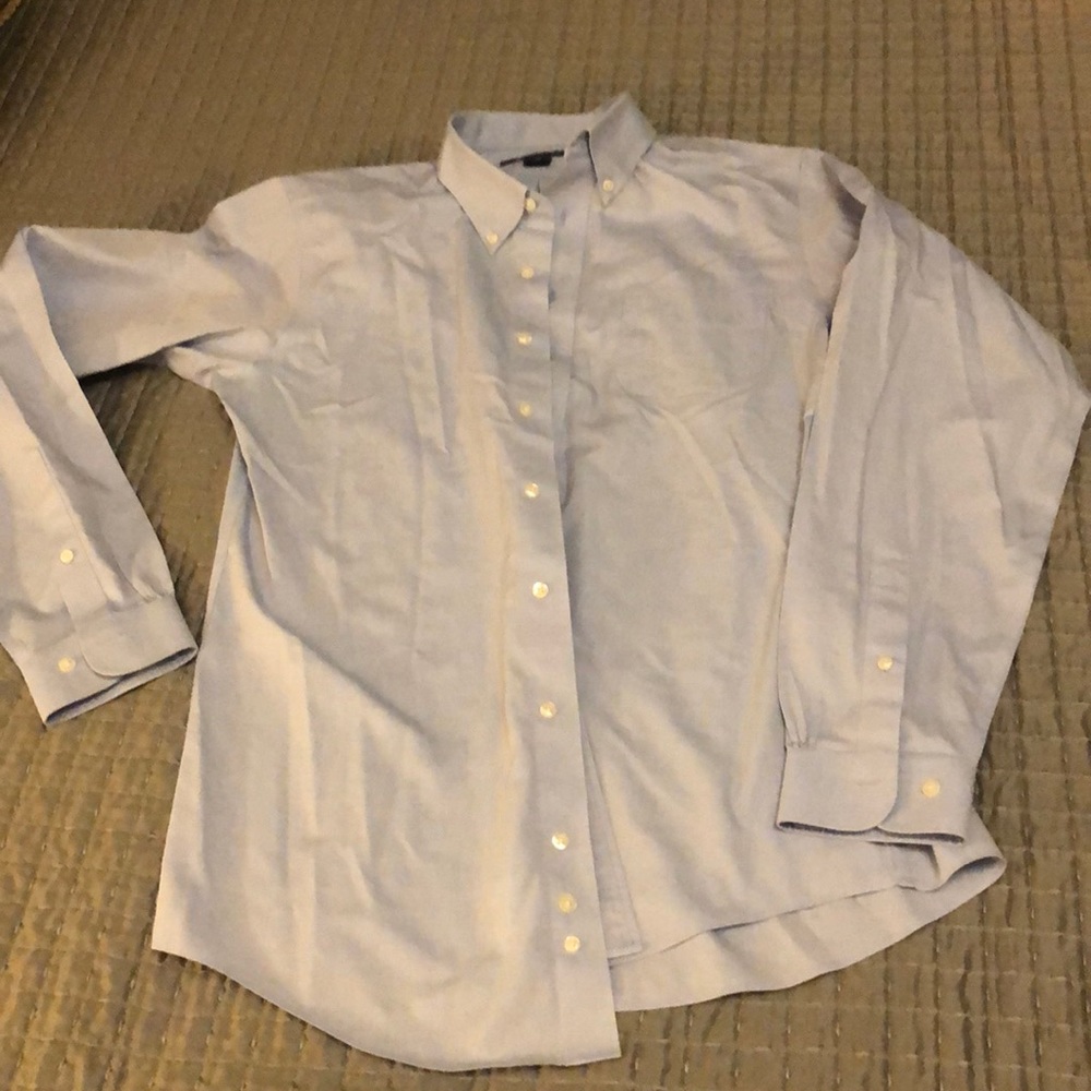 Blue button down